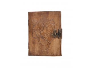 Handmade Antique Design Dragon Embossed Leather Journal Charcoal Color Journals Notebook & Sketchbook